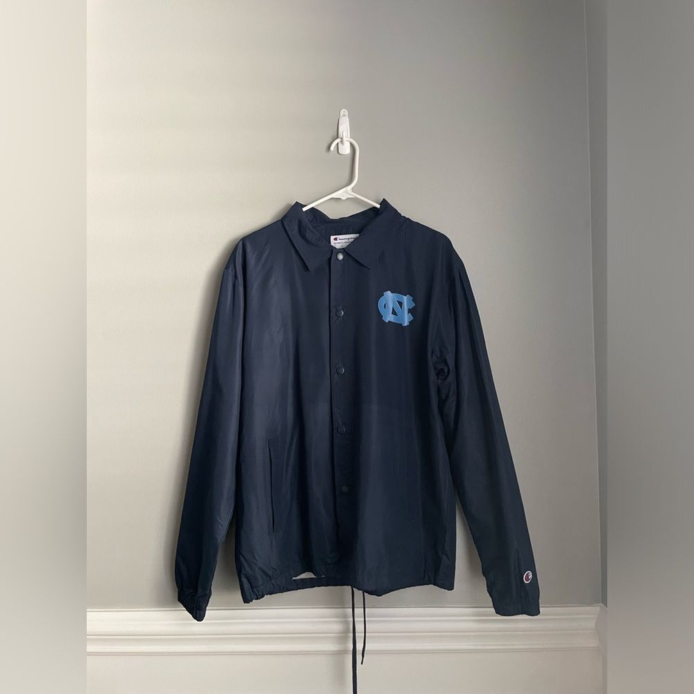 UNC University of North Carolina Tar Heels Champion Button Down Light Jacket